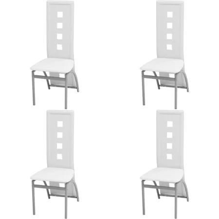 Esszimmerstühle 4 Einheiten aus weißem Kunstleder von vidaXL, Essstühle - Ref: Foro24-243647, Preis: 248,15 €, Rabatt: %