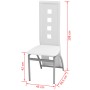 Esszimmerstühle 4 Einheiten aus weißem Kunstleder von vidaXL, Essstühle - Ref: Foro24-243647, Preis: 255,23 €, Rabatt: %