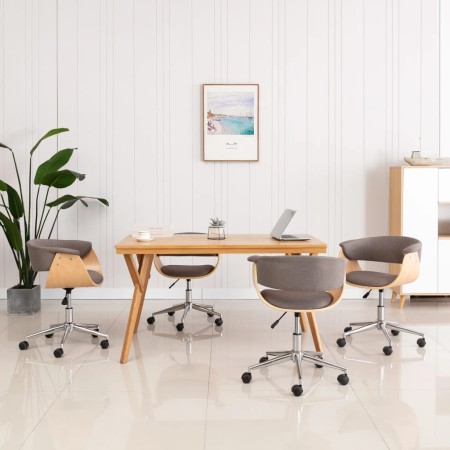 Drehbare Esszimmerstühle 4 Einheiten taupe Stoff von vidaXL, Essstühle - Ref: Foro24-3054888, Preis: 737,27 €, Rabatt: %