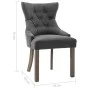 Dining chairs 2 units gray fabric by vidaXL, dining chairs - Ref: Foro24-287944, Price: 285,96 €, Discount: %
