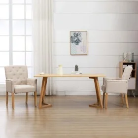 Dining chair with beige fabric armrests by vidaXL, dining chairs - Ref: Foro24-287941, Price: 217,01 €, Discount: %