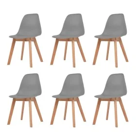 Esszimmerstühle 6 Einheiten aus grauem Kunststoff von vidaXL, Essstühle - Ref: Foro24-244776, Preis: 250,99 €, Rabatt: %