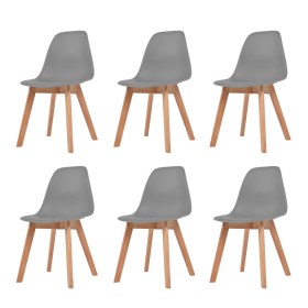 Esszimmerstühle 6 Einheiten aus grauem Kunststoff von vidaXL, Essstühle - Ref: Foro24-244776, Preis: 274,17 €, Rabatt: %