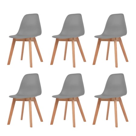 Esszimmerstühle 6 Einheiten aus grauem Kunststoff von vidaXL, Essstühle - Ref: Foro24-244776, Preis: 274,17 €, Rabatt: %