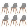 Esszimmerstühle 6 Einheiten aus grauem Kunststoff von vidaXL, Essstühle - Ref: Foro24-244776, Preis: 274,17 €, Rabatt: %