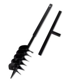 Steel Earth Auger with 150 mm Handle and Three Spirals by vidaXL, Helical augers - Ref: Foro24-141026, Price: 55,77 €, Discou...