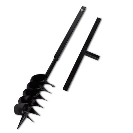 Steel Earth Auger with 150 mm Handle and Three Spirals by vidaXL, Helical augers - Ref: Foro24-141026, Price: 55,77 €, Discou...