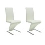 Sillas de comedor 2 unidades cuero sintético blanco de vidaXL, Sillas de comedor - Ref: Foro24-240043, Precio: 255,27 €, Desc...