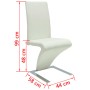 Sillas de comedor 2 unidades cuero sintético blanco de vidaXL, Sillas de comedor - Ref: Foro24-240043, Precio: 255,27 €, Desc...