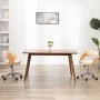 Drehbare Esszimmerstühle, 2 Stück, gebogenes Holz, cremefarbenes Leder von vidaXL, Essstühle - Ref: Foro24-3054914, Preis: 25...
