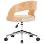 Drehbare Esszimmerstühle, 2 Stück, gebogenes Holz, cremefarbenes Leder von vidaXL, Essstühle - Ref: Foro24-3054914, Preis: 25...