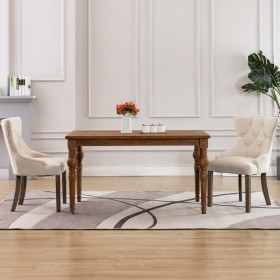Dining chairs, 2 units, beige fabric by vidaXL, dining chairs - Ref: Foro24-287945, Price: 395,33 €, Discount: %