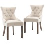 Dining chairs, 2 units, beige fabric by vidaXL, dining chairs - Ref: Foro24-287945, Price: 395,33 €, Discount: %