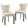 Sillas de comedor 2 unidades de tela beige de vidaXL, Sillas de comedor - Ref: Foro24-287945, Precio: 356,78 €, Descuento: %