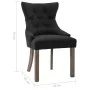 Esszimmerstühle 2 Einheiten aus schwarzem Stoff von vidaXL, Essstühle - Ref: Foro24-287942, Preis: 307,41 €, Rabatt: %
