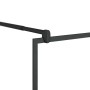 Mampara ducha accesible vidrio ESG transparente negro 90x195 cm