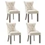 Dining chairs 4 units beige fabric by vidaXL, dining chairs - Ref: Foro24-3058303, Price: 708,09 €, Discount: %