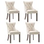 Esszimmerstühle 4 Einheiten beige Stoff von vidaXL, Essstühle - Ref: Foro24-3058303, Preis: 779,53 €, Rabatt: %