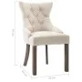 Dining chairs 4 units beige fabric by vidaXL, dining chairs - Ref: Foro24-3058303, Price: 708,09 €, Discount: %