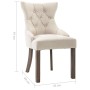 Esszimmerstühle 4 Einheiten beige Stoff von vidaXL, Essstühle - Ref: Foro24-3058303, Preis: 779,53 €, Rabatt: %