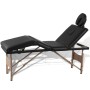 Folding massage table with 4 zones, black wooden structure. by vidaXL, massage tables - Ref: Foro24-110095, Price: 194,43 €, ...