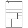 Mampara ducha accesible vidrio ESG transparente negro 100x195cm