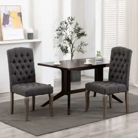 Esszimmerstühle, 2 Einheiten, grauer Stoff in Leinenoptik von vidaXL, Essstühle - Ref: Foro24-287948, Preis: 251,40 €, Rabatt: %