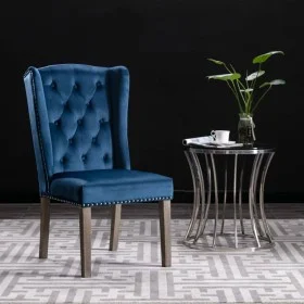 Silla de comedor de terciopelo azul de vidaXL, Sillas de comedor - Ref: Foro24-287950, Precio: 193,27 €, Descuento: %