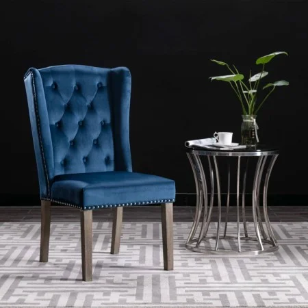 Blue Velvet Dining Chair by vidaXL, dining chairs - Ref: Foro24-287950, Price: 186,07 €, Discount: %
