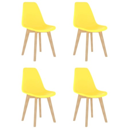 Esszimmerstühle 4 Einheiten aus gelbem Kunststoff von vidaXL, Essstühle - Ref: Foro24-289117, Preis: 172,49 €, Rabatt: %