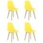 Sillas de comedor 4 unidades plástico amarillo de vidaXL, Sillas de comedor - Ref: Foro24-289117, Precio: 169,51 €, Descuento: %