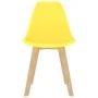 Sillas de comedor 4 unidades plástico amarillo de vidaXL, Sillas de comedor - Ref: Foro24-289117, Precio: 169,51 €, Descuento: %