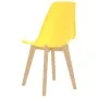 Sillas de comedor 4 unidades plástico amarillo de vidaXL, Sillas de comedor - Ref: Foro24-289117, Precio: 169,51 €, Descuento: %