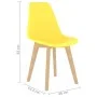 Sillas de comedor 4 unidades plástico amarillo de vidaXL, Sillas de comedor - Ref: Foro24-289117, Precio: 169,51 €, Descuento: %