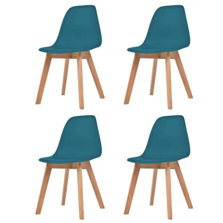 Dining chairs 4 units turquoise plastic by vidaXL, dining chairs - Ref: Foro24-244781, Price: 168,30 €, Discount: %