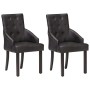 Dining chairs 2 units black genuine goat leather by vidaXL, dining chairs - Ref: Foro24-288290, Price: 363,82 €, Discount: %