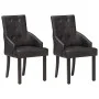 Esszimmerstühle, 2 Einheiten, schwarzes echtes Ziegenleder von vidaXL, Essstühle - Ref: Foro24-288290, Preis: 341,28 €, Rabat...