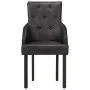 Esszimmerstühle, 2 Einheiten, schwarzes echtes Ziegenleder von vidaXL, Essstühle - Ref: Foro24-288290, Preis: 341,28 €, Rabat...