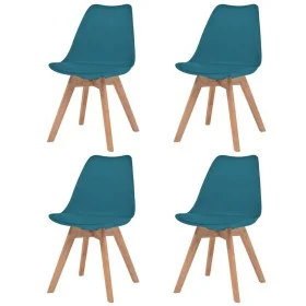 Esszimmerstühle 4 Einheiten aus türkisfarbenem Kunststoff von vidaXL, Essstühle - Ref: Foro24-244790, Preis: 227,23 €, Rabatt: %