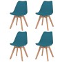 Dining chairs 4 units turquoise plastic by vidaXL, dining chairs - Ref: Foro24-244790, Price: 214,79 €, Discount: %