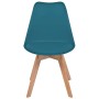 Dining chairs 4 units turquoise plastic by vidaXL, dining chairs - Ref: Foro24-244790, Price: 214,79 €, Discount: %