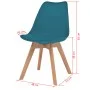 Esszimmerstühle 4 Einheiten aus türkisfarbenem Kunststoff von vidaXL, Essstühle - Ref: Foro24-244790, Preis: 227,23 €, Rabatt: %