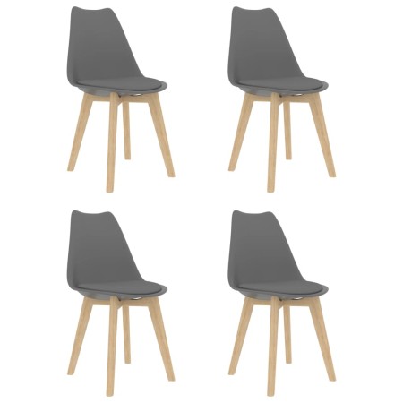 Dining chairs 4 units gray plastic by vidaXL, dining chairs - Ref: Foro24-244786, Price: 214,52 €, Discount: %