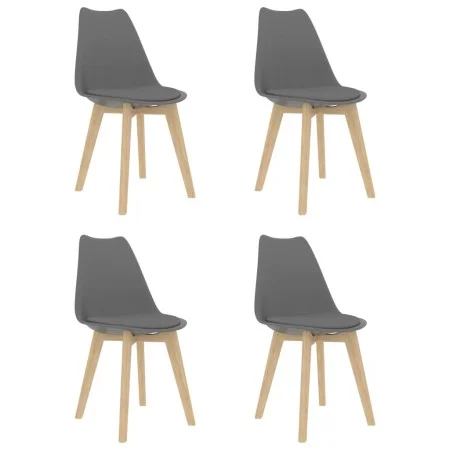 Esszimmerstühle 4 Einheiten aus grauem Kunststoff von vidaXL, Essstühle - Ref: Foro24-244786, Preis: 211,37 €, Rabatt: %