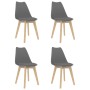 Dining chairs 4 units gray plastic by vidaXL, dining chairs - Ref: Foro24-244786, Price: 214,52 €, Discount: %