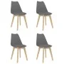 Esszimmerstühle 4 Einheiten aus grauem Kunststoff von vidaXL, Essstühle - Ref: Foro24-244786, Preis: 211,37 €, Rabatt: %