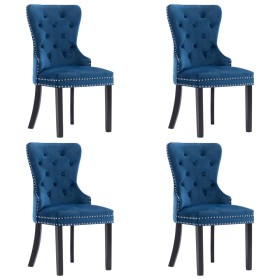 Esszimmerstühle 4 Einheiten aus blauem Samt von vidaXL, Essstühle - Ref: Foro24-3055871, Preis: 619,69 €, Rabatt: %