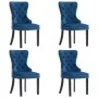Esszimmerstühle 4 Einheiten aus blauem Samt von vidaXL, Essstühle - Ref: Foro24-3055871, Preis: 568,37 €, Rabatt: %