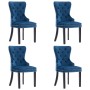 Esszimmerstühle 4 Einheiten aus blauem Samt von vidaXL, Essstühle - Ref: Foro24-3055871, Preis: 619,69 €, Rabatt: %