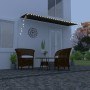 Toldo retráctil con LED gris antracita 400x150 cm de vidaXL, Toldos - Ref: Foro24-145920, Precio: 74,17 €